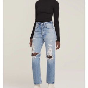 Agolde 90s Loose Distressed Jeans in major